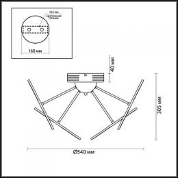Потолочная светодиодная люстра Odeon Light Spring  - 2